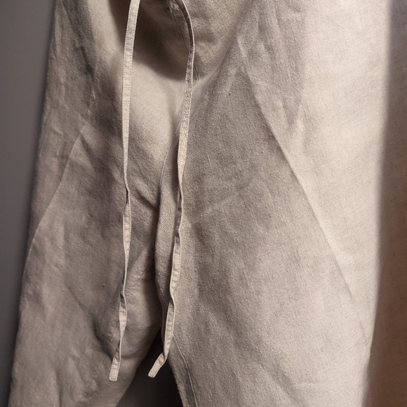 Oatmeal Linen Pants - Picture 3 of 4